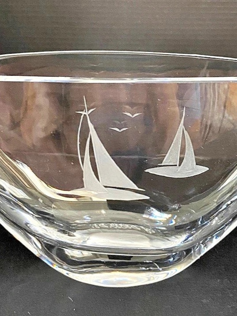 Clear Glass Sailboat Vas